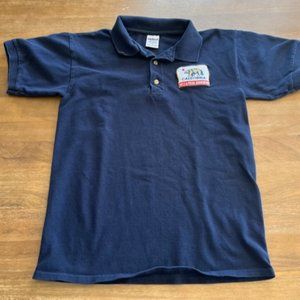 California RIFLE & PISTOL ASSOCIATION Patch Navy Blue Polo Knit Shirt Size Small